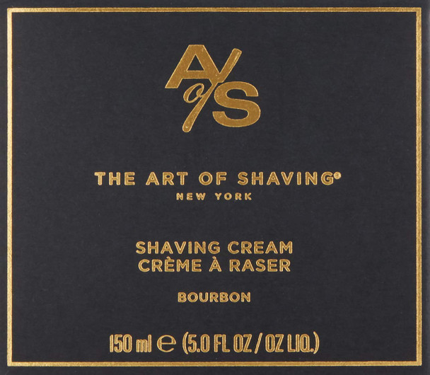 The Art of Shaving Shaving Cream for Men - Shaving Cream Mens Beard Care, Protects Against Irritation and Razor Burn, Clinically Tested for Sensitive Skin, Bourbon, 5 Ounce