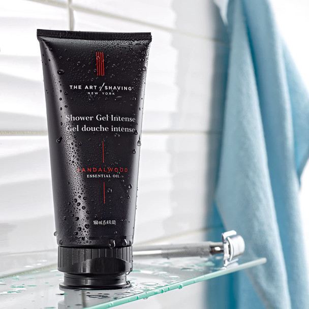 The Art of Shaving Mens Shower Gel Intense, 8 Hours of Long-Last Fragrance, Sandalwood Essential Oil, 5.4 fl. oz.