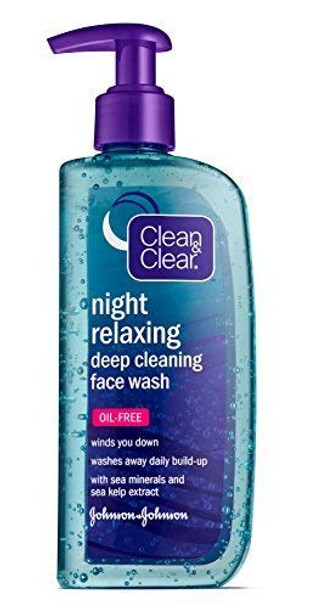 Clean & Clear Night Relaxing Deep Cleaning Face Wash, 8 Fluid Ounce