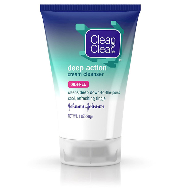 Clean & Clear Deep Action Cream Cleanser, 1 oz