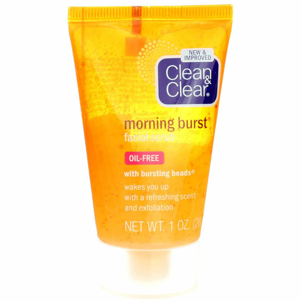 Clean & Clear Morning Burst Facial Scrub Travel Size 1 Oz. (4 Pack)