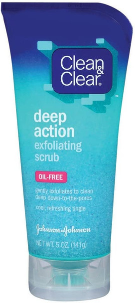 Clean & Clear Scrub Deep Action Exfoliating 5 Ounce Oil-Free (148ml) (2 Pack)