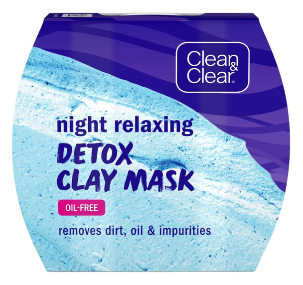 Clean & Clear Night Relaxing Detox Clay Mask, 1.7 Ounce
