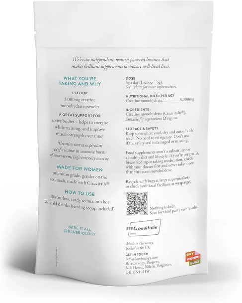 Bare Biology High Flyer Creatine Monohydrate Powder – 300g Pouch