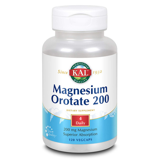 KAL - Magnesium Orotate, 200 mg, 60 Tablets