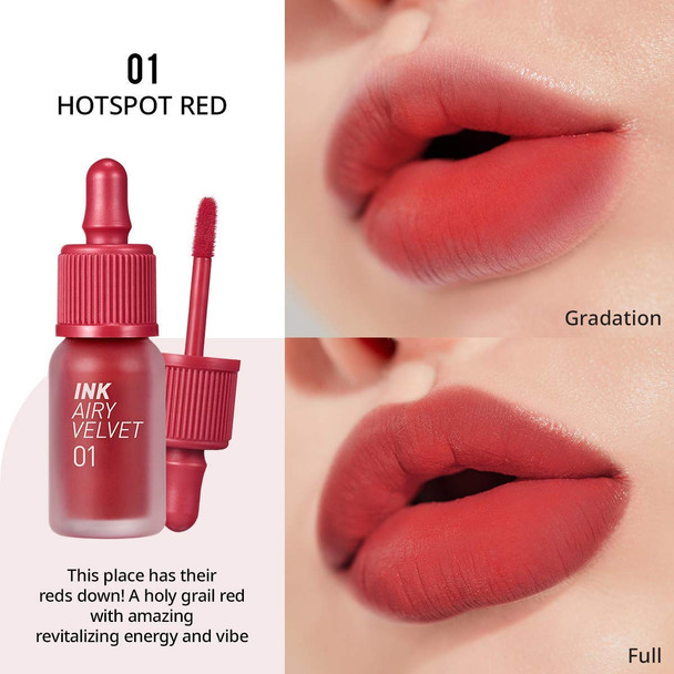 Peripera Ink Airy Velvet AD, 001. Hotspot Red