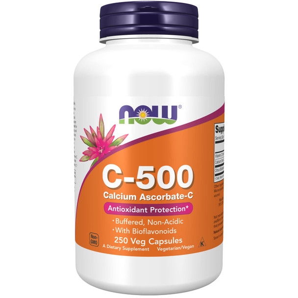 NOW Supplements, Vitamin C-500 Calcium Ascorbate, Antioxidant Protection*, 250 Capsules