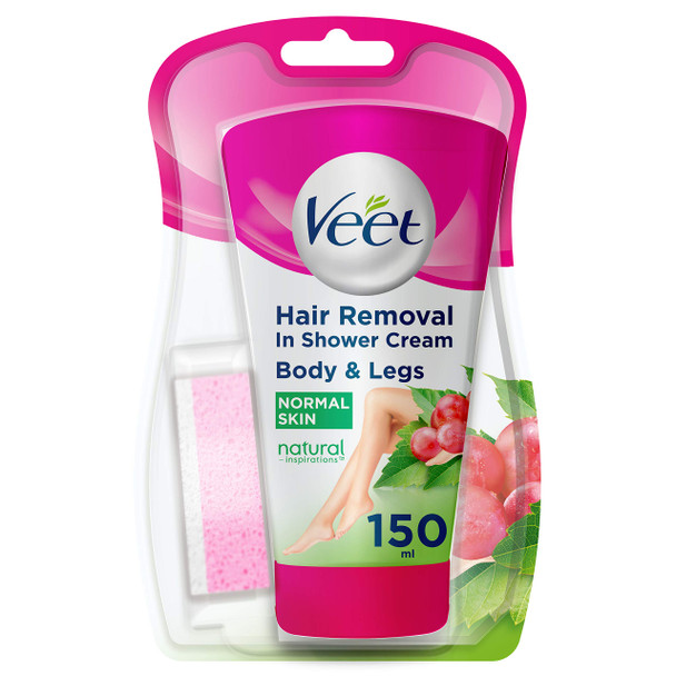 Veet Natural Inspirations in-Shower Hair Removal Cream, 150 ml, 3007731