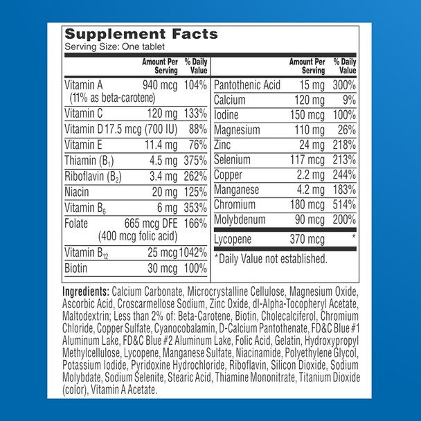 One A Day Men’s 50+ Multivitamins 100 Tablets
