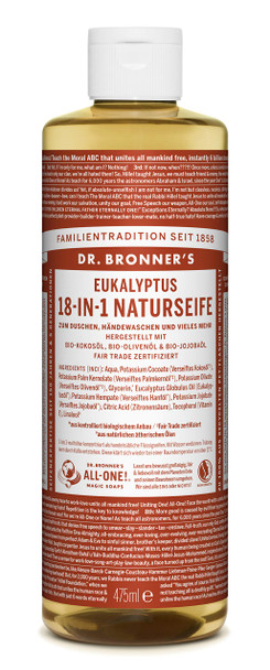 Dr Bronners Castile Eucalyptus Liquid Soap, 16 Ounce - 6 per case.