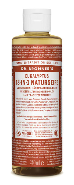 Dr Bronners Castile Eucalyptus Liquid Soap, 16 Ounce - 6 per case.