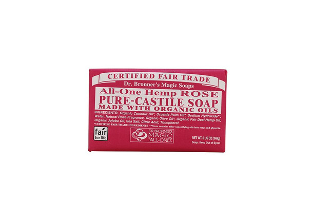 Dr Bronners Magic Soap All One Obro05 5 Oz Rose Dr. Bronner'S Bar Soap