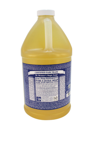 Dr. Bronner's Magic Soaps: Liquid Castile Soap, Peppermint 64 oz (2 pack)