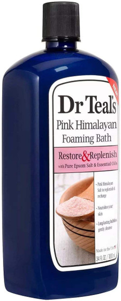 Dr Teal's Foaming Bath Combo Pack (68 fl oz Total), Restore & Replenish with Pink Himalayan Salt, and Nourish & Protect with Coconut Oil. Treat Your Skin, Your Senses, and Your Stress.