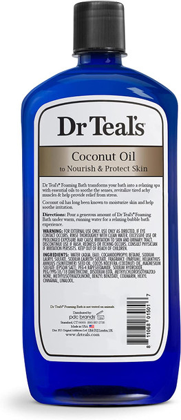 Dr Teal's Foaming Bath Combo Pack (68 fl oz Total), Restore & Replenish with Pink Himalayan Salt, and Nourish & Protect with Coconut Oil. Treat Your Skin, Your Senses, and Your Stress.