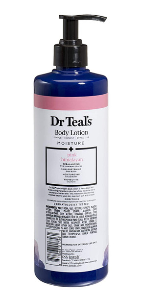 Dr Teal's Body Lotion - Replenishing Pink Himalayan - 20 oz Bonus Size - Quick & Easy Daily Regimen to Moisturize & Promote Healthier Looking Skin