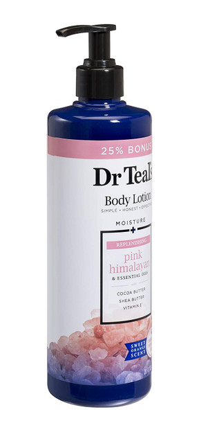 Dr Teal's Body Lotion - Replenishing Pink Himalayan - 20 oz Bonus Size - Quick & Easy Daily Regimen to Moisturize & Promote Healthier Looking Skin