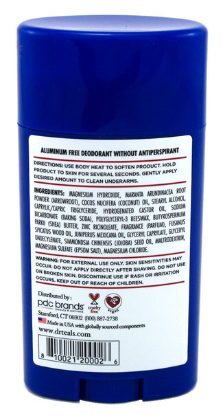 Dr. Teal's Deodorant Shea Butter 2.65 Ounce Aluminum-Free