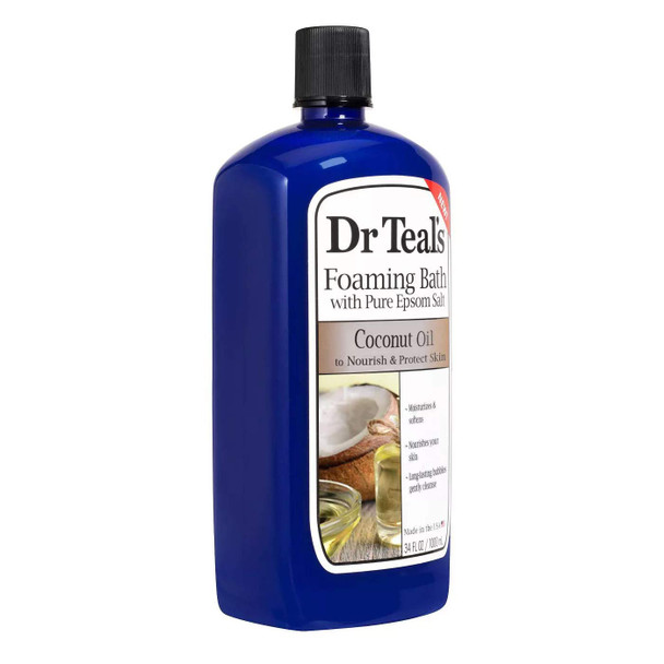 Dr Teal's Foaming Bath Combo Pack (68 fl oz Total), Moisturizing Shea Butter & Almond Oil, and Nourishing Coconut Oil