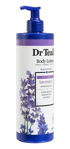 Dr. Teal's Body Lotion - Moisture Plus - Soothing Lavender Essential Oil, 36 Fl Oz (Two 18 Fl Oz Bottles)