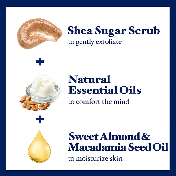 Dr Teal's Shea Sugar Body Scrub, Shea Butter with Almond Oil & Essential Oils, 19 oz (Pack of 3)