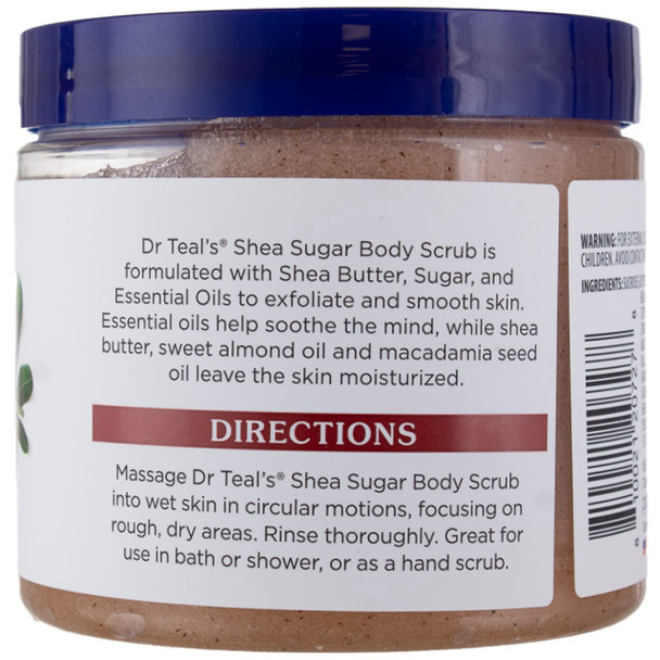 Dr. Teal's Shea Sugar Scrub Shea Butter & Almond Oil 19 Ounce Jar
