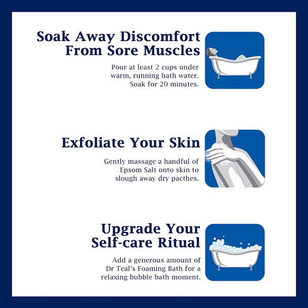 Dr Teal's Pure Epsom Salt Soak, Black Elderberry with Vitamin D, 3 Pound(48 Ounce)