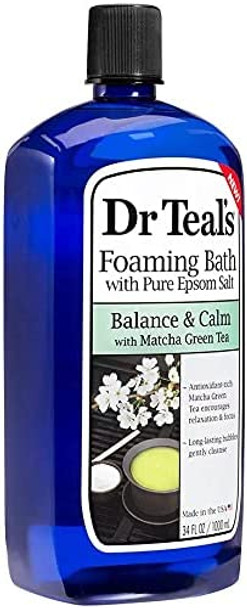 Dr Teal's Foaming Bath Combo Pack (68 fl oz Total), Glow & Radiance with Vitamin C & Citrus Essential Oils, and Balance & Calm with Matcha Green Tea. Treat Your Skin, Your Senses, and Your Stress.
