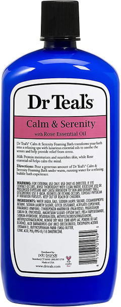 Dr Teal's Foaming Bath Combo Pack (68 fl oz Total), Glow & Radiance with Vitamin C & Citrus Essential Oils, and Calm & Serenity with Rose Essential Oil. Treat Your Skin, Your Senses, and Your Stress.