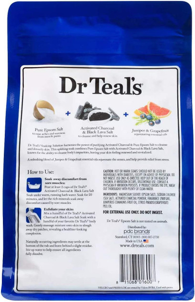 Dr Teal's Epsom Salt Bath Combo Pack (6 lbs Total), Soften & Nourish with Milk & Honey, and Charcoal & Hawaiian Black Lava Salt. Treat Your Skin, Your Senses, and Your Stress.