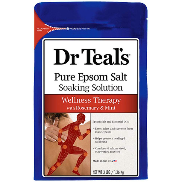 Dr. Teal's Epsom Salt Soaking Solution, Rosemary and Mint, 48 Ounce