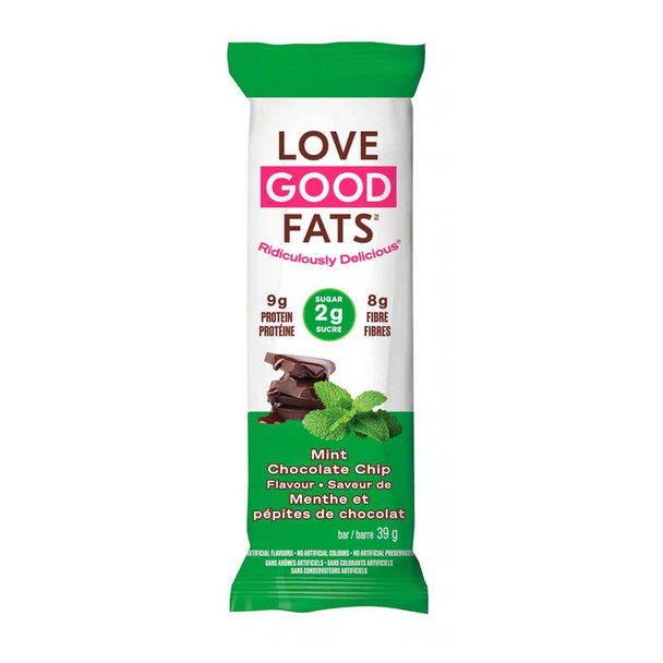 Love Good Fats Mint Chocolatey Chip Snack Bar 39 g