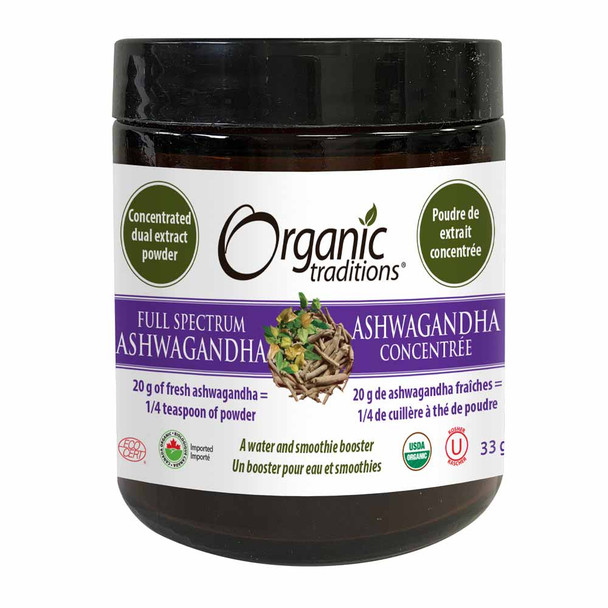 Organic Traditions Ashwagandha Full Spectrum Powder- 33g Organic Traditions Ashwagandha Full Spectrum Powder- 33g