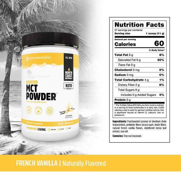 North Coast Naturals Vanilla Boosted Mct Powder 12-Pack