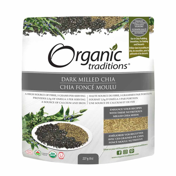 Organic Traditions Dark Milled Chia - 227g