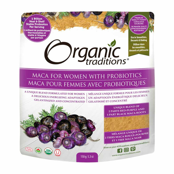 Organic Traditions Maca for Women with Probiotics - 150g