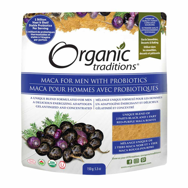 Organic Traditions Maca for Men with Probiotics - 150g Organic Traditions Maca for Men with Probiotics - 150g