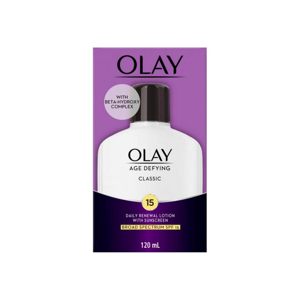 OLAY Age Defying Classic Daily Renewal Lotion, With Sunscreen, Classic 4 oz