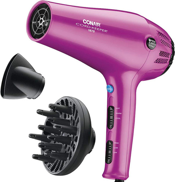 Conair Dryer Ion Shine 1875 Wt Cord Keeper