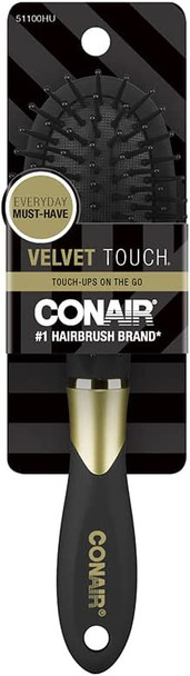 Conair Velvet Touch Hair Brush, Cushion, Mid-Size