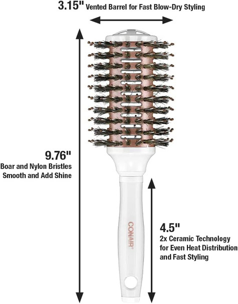 Conair Double Ceramic Vented Round Brush