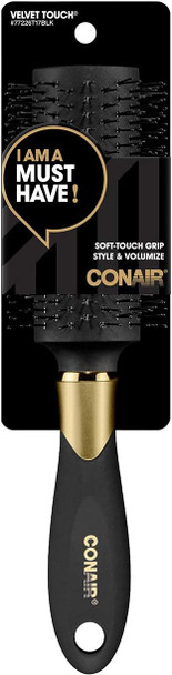 CONAIR - Velvet Touch Large Bristles Round Brush Style and Volumize - 1 Count