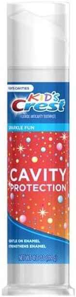 Crest Kid's Cavity Protection Toothpaste for Kids Sparkle Fun Flavor (Pack of 6)