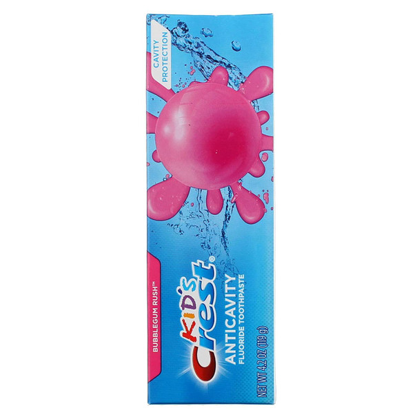 Crest Toothpaste 4.2 Ounce Kids Bubble Gum Rush Anti-Cavity (3 Pack)