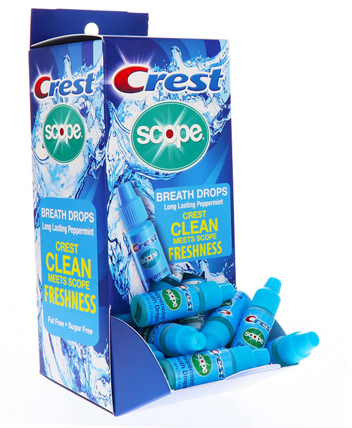 Crest Scope Breath Drops | Gravity Feed Display - 50 Count, Long Lasting Peppermint Flavor