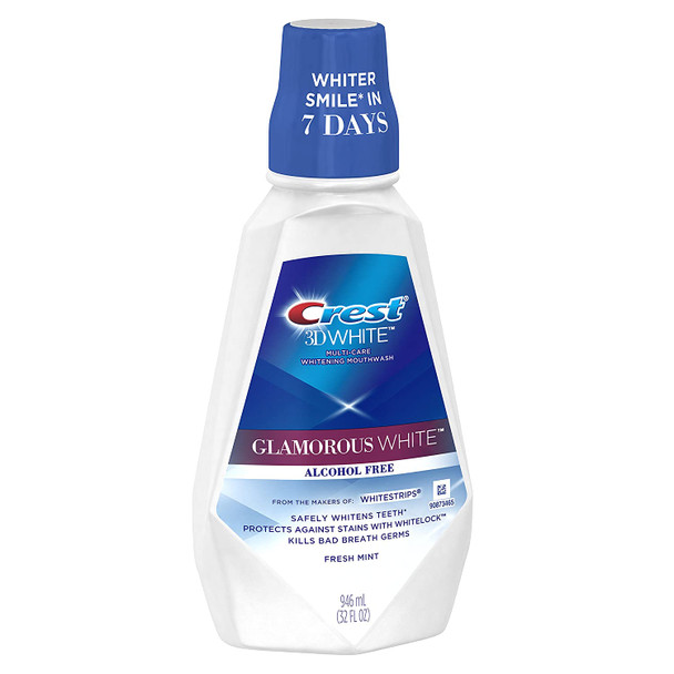 Crest 3D White Luxe Glamorous White Multi-Care Whitening Mint Flavor Mouthwash, Pack of 3 (Packaging May Vary)