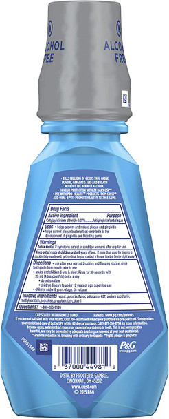 Crest Pro-Health Mouthwash, Alcohol Free, Clean Mint Multi-Protection, 500 mL (16.9 fl oz)