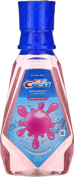 Kid's Crest Anticavity Fluoride Rinse - Bubblegum Rush, 500 ml Mouthwash