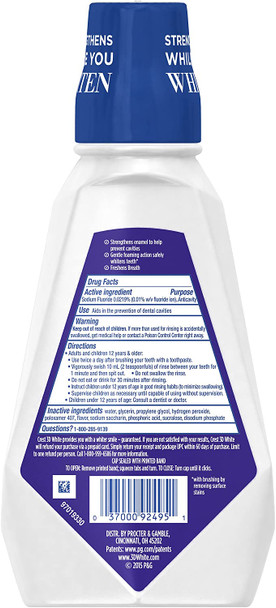 Crest 3D White Luxe Diamond Strong Anticavity Fluoride Mouth Rinse, Clean Mint, 16 Fl Oz