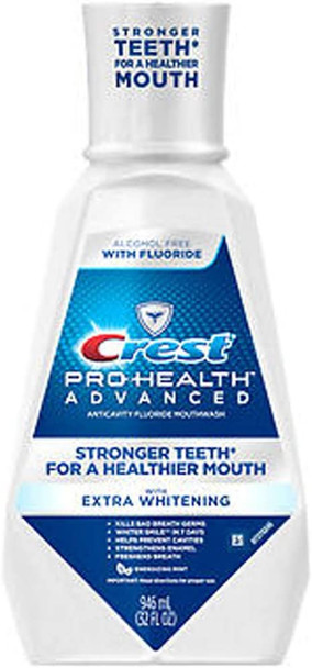 Crest Pro-Health Advanced Mouthwash with Whitening in Energizing Mint - 946 ML, Pack of 2